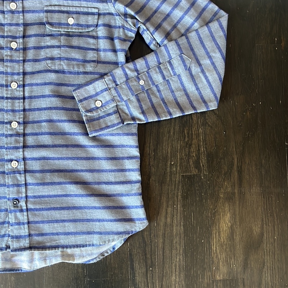 Taylor Stitch Light Blue/Blue Strip Button Down Shirt Size 36 Small - Picture 5 of 6